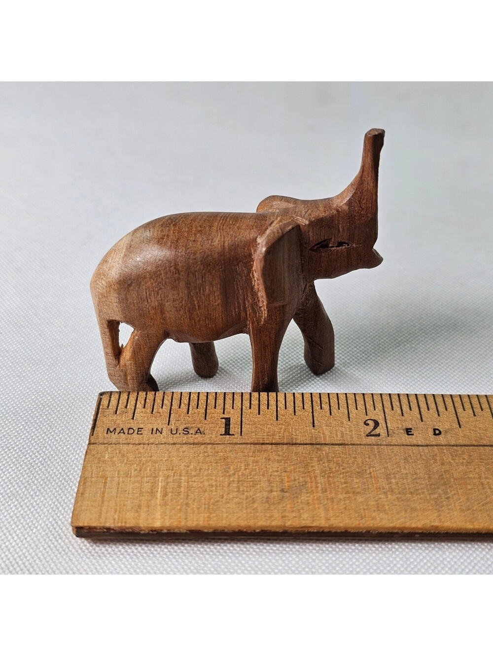 Vintage Hand Carved Wood Safari Animal Figurines Set of 6 Miniature Folk Art - Picture 15 of 15